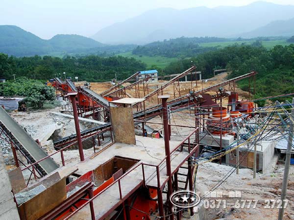 石料生產線現場示意圖