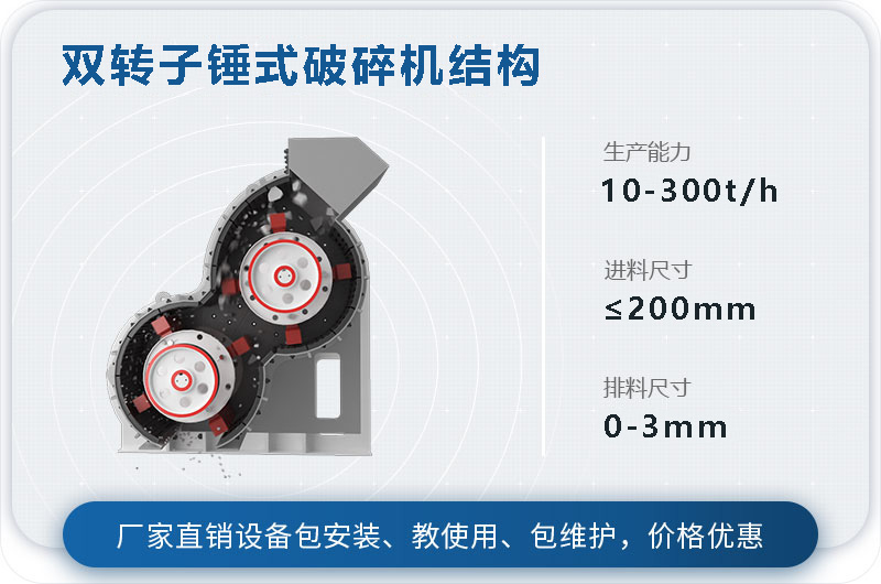 雙轉子錘式破碎機結構圖